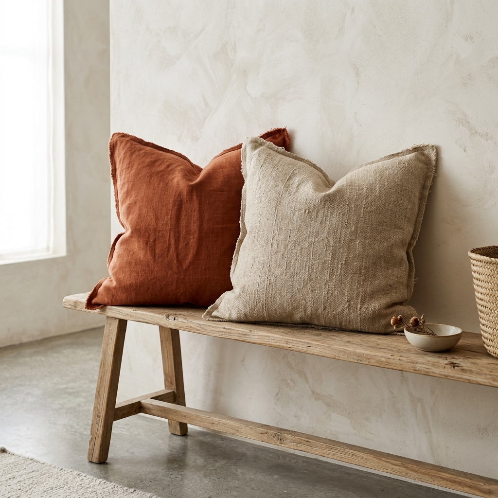 Set van 2 Linnen Kussens